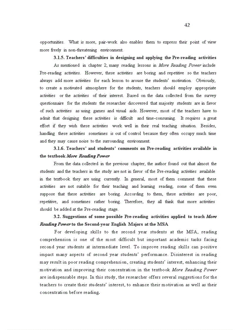 image for page Astudy on possible effective pre reading activities to improve reading skills for 2nd year english majors at the military science academy