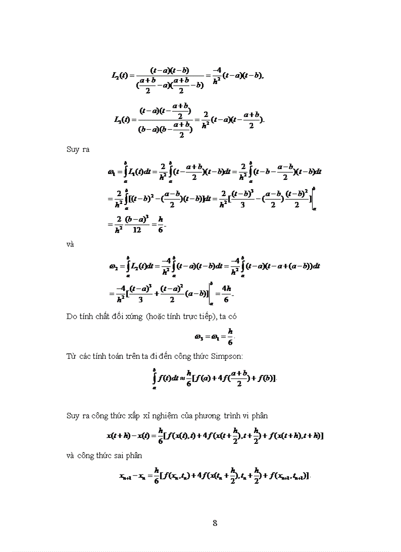 image for page Về một phương pháp số giải phương trình vi phân cấp một và cấp hai