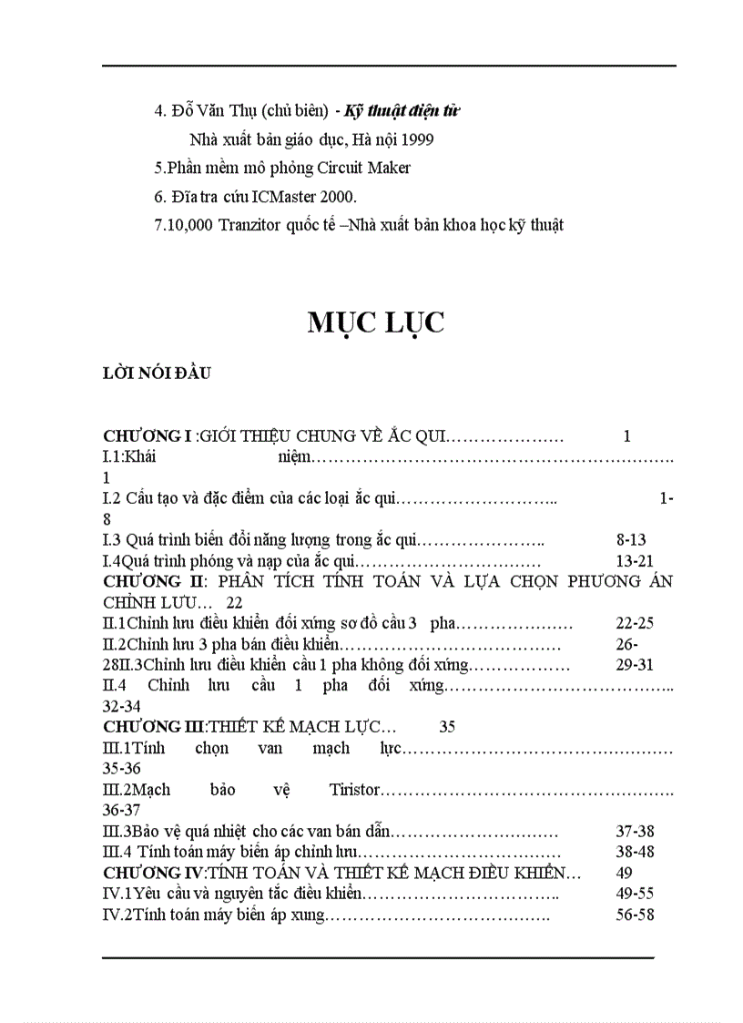 image for page Thiết kế một bộ nguồn nạp ắc qui tự động dùng các linh kiện bán dẫn