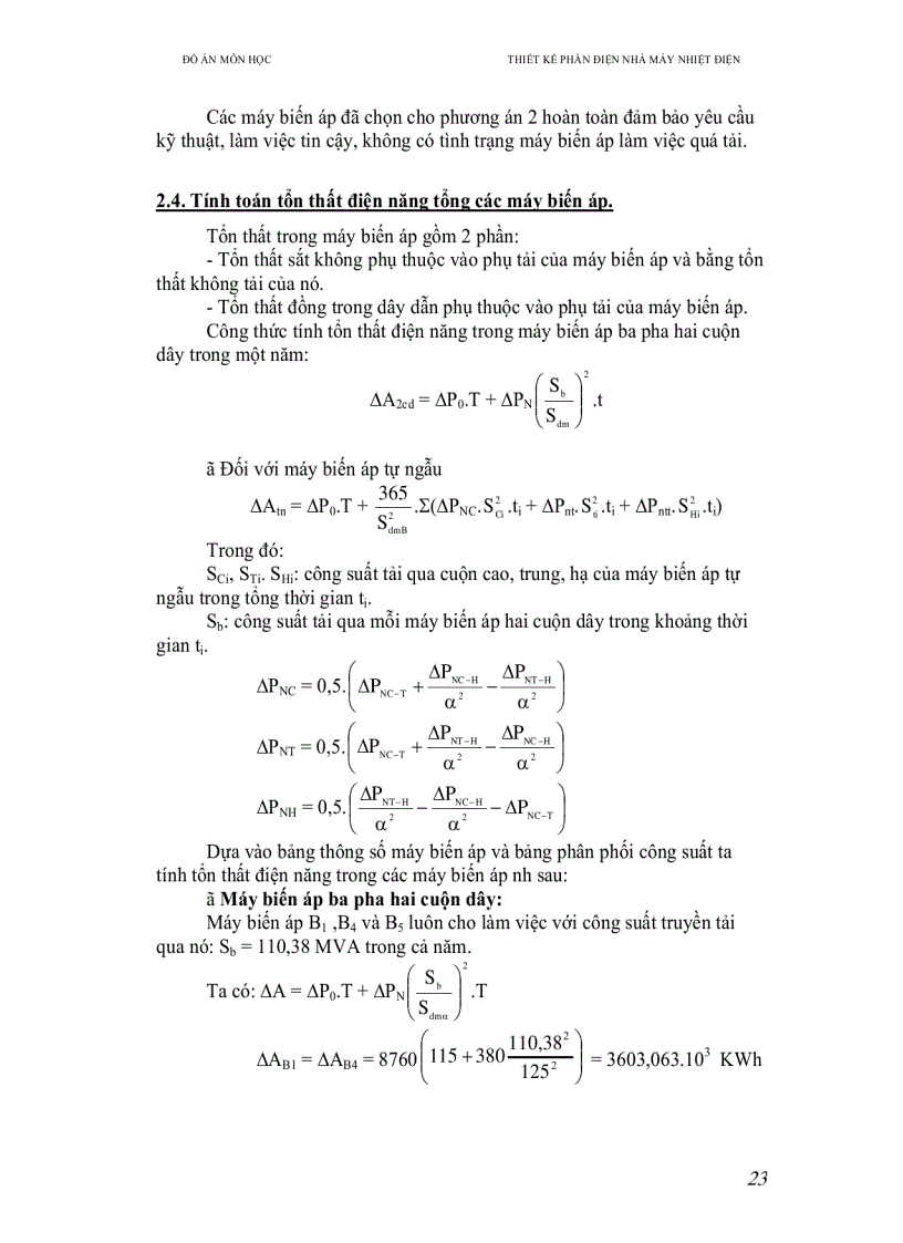 image for page Thiết kế nhà máy điện gồm 5 tổ máy công suất mỗi máy là 100 MW