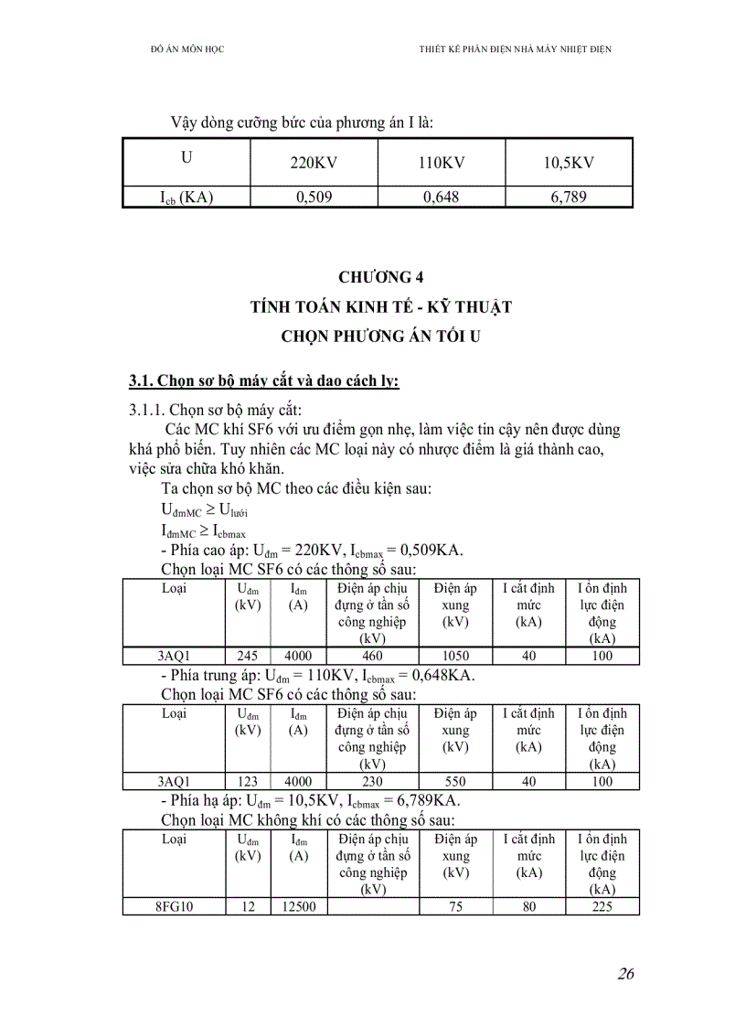 image for page Thiết kế nhà máy điện gồm 5 tổ máy công suất mỗi máy là 100 MW