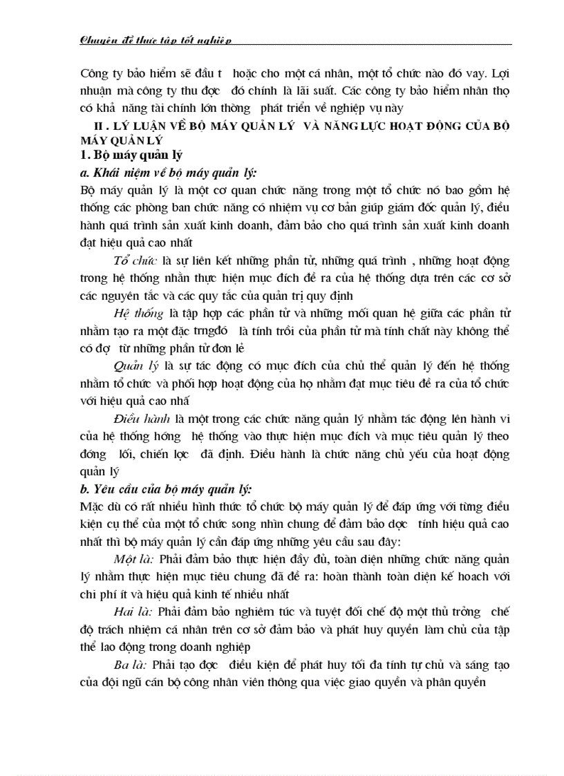 image for page Nâng cao năng lực hoạt động của bộ máy quản lý ở công ty bảo hiểm nhân thọ Thanh Hoá