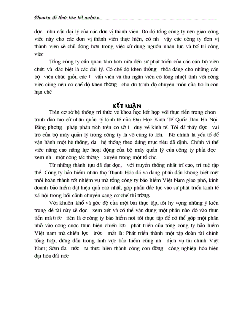 image for page Nâng cao năng lực hoạt động của bộ máy quản lý ở công ty bảo hiểm nhân thọ Thanh Hoá