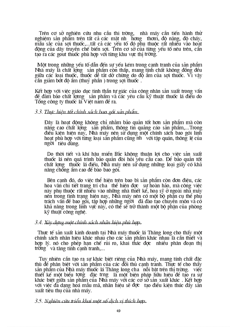 image for page Một số giải pháp nhằm góp phần hoàn thiện chiến lược sản phẩm ở nhà máy thuốc lá Thăng long