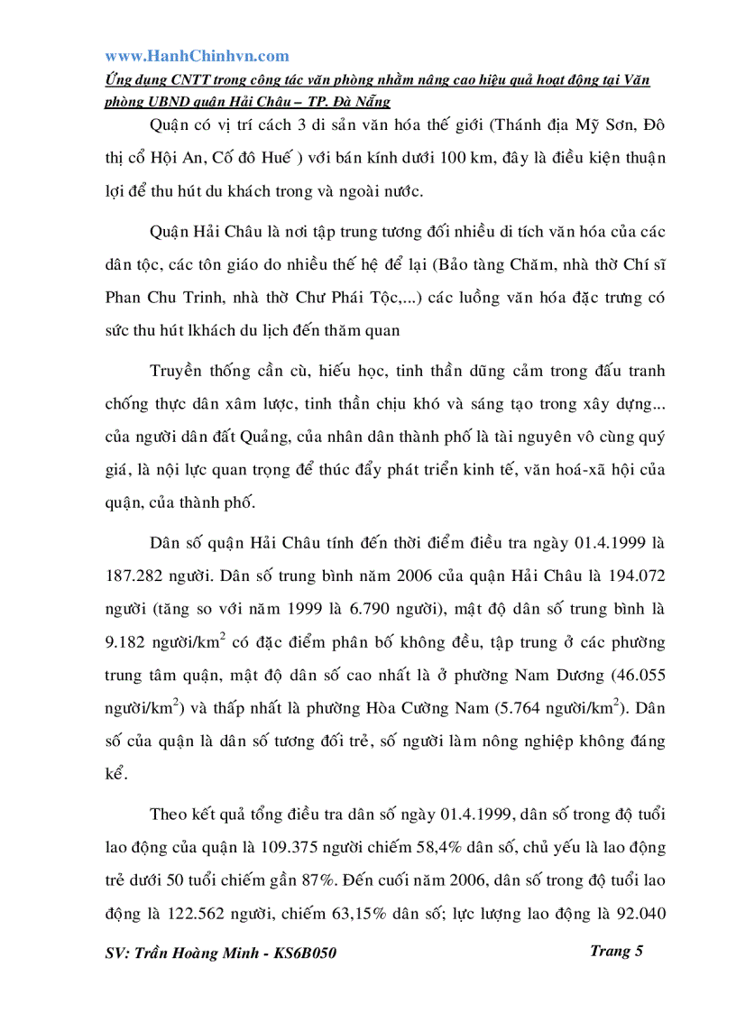 image for page Ứng dụng CNTT trong công tác văn phòng nhằm nâng cao hiệu quả hoạt động tại Văn phòng UBND quận Hải Châu TP Đà Nẵng