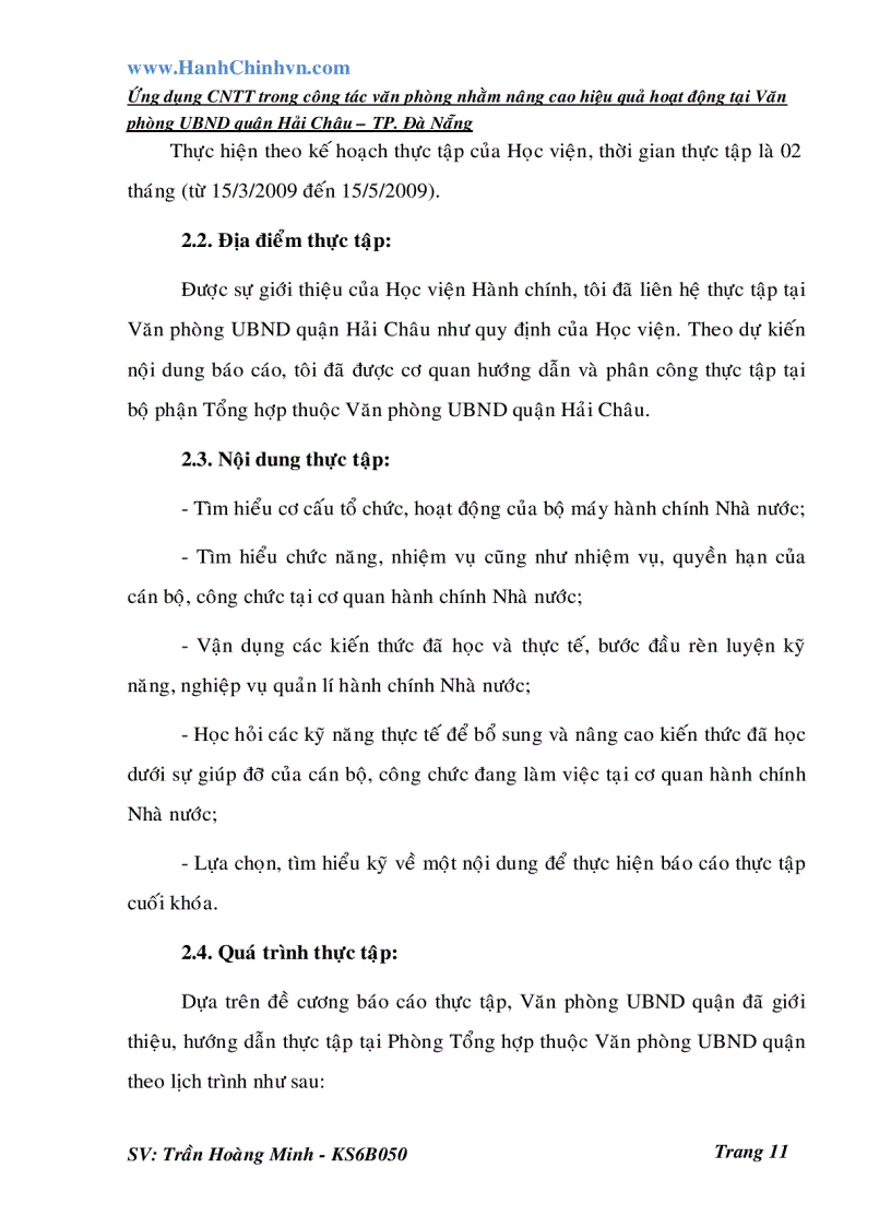 image for page Ứng dụng CNTT trong công tác văn phòng nhằm nâng cao hiệu quả hoạt động tại Văn phòng UBND quận Hải Châu TP Đà Nẵng
