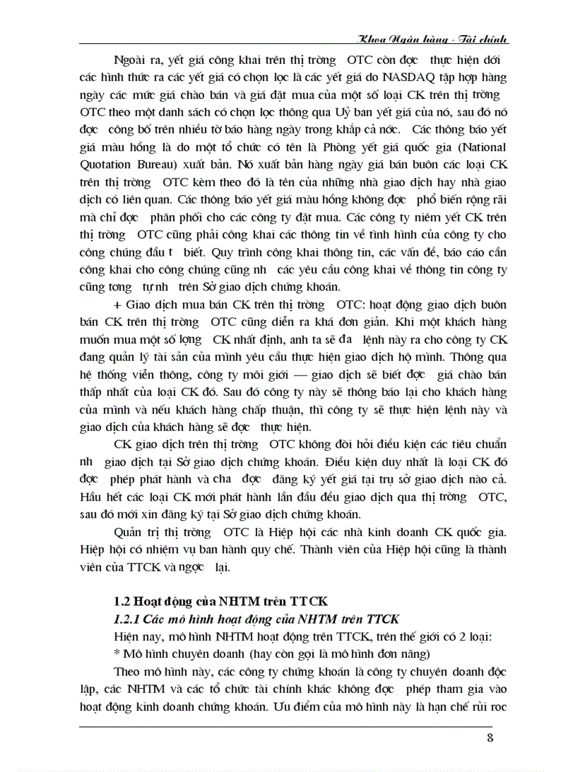 image for page Hoạt động của các Ngân hàng thương mại trên thị trường chứng khoán ở Việt Nam