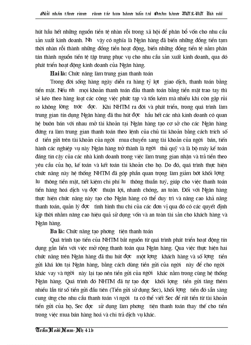 image for page Công tác huy động vốn của chi nhánh Ngân hàng Đầu tư và Phát triển thành phố Hà nội