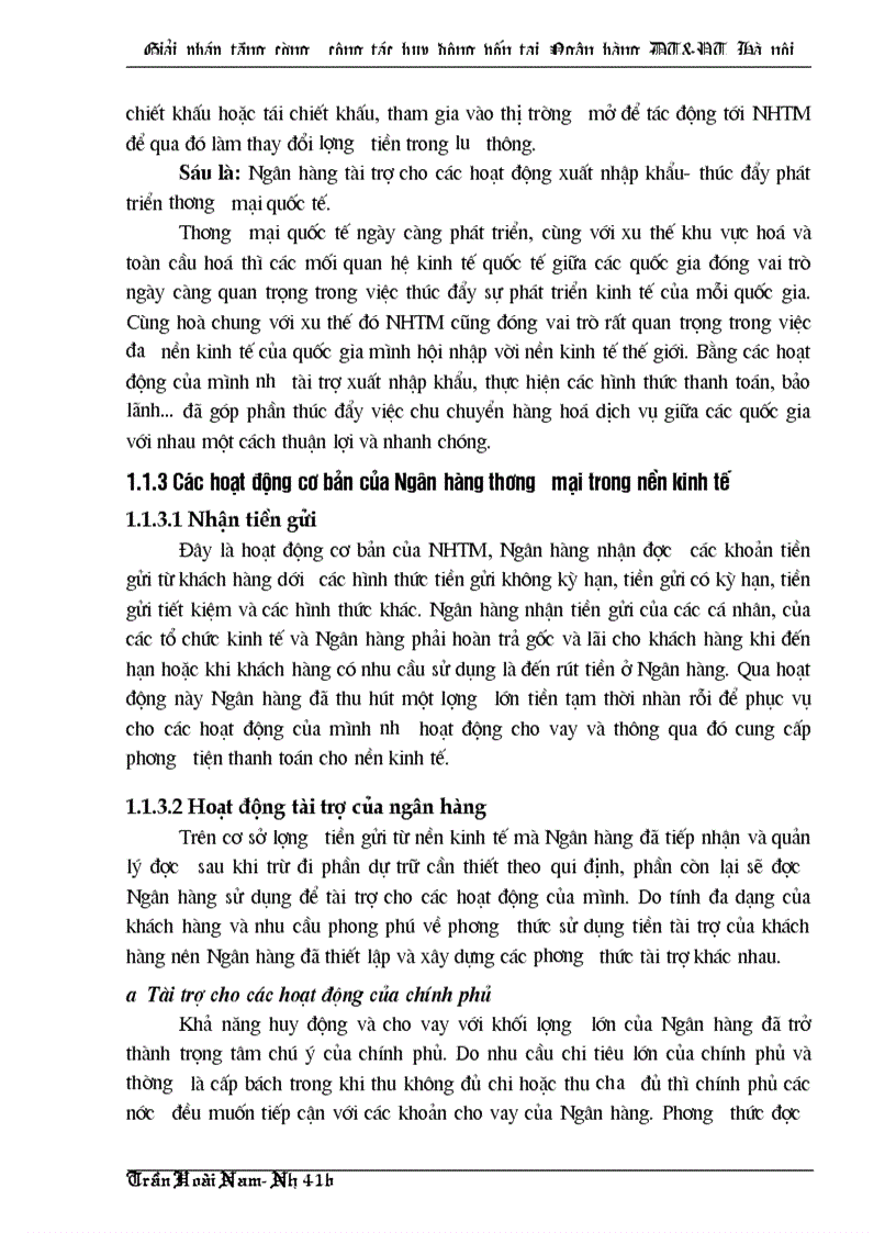 image for page Công tác huy động vốn của chi nhánh Ngân hàng Đầu tư và Phát triển thành phố Hà nội