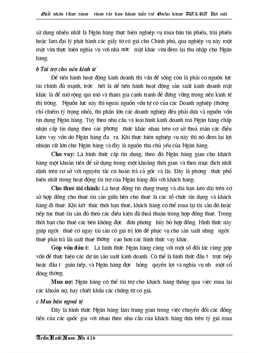 image for page Công tác huy động vốn của chi nhánh Ngân hàng Đầu tư và Phát triển thành phố Hà nội