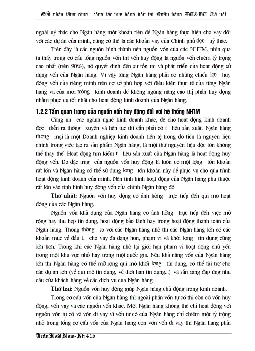 image for page Công tác huy động vốn của chi nhánh Ngân hàng Đầu tư và Phát triển thành phố Hà nội