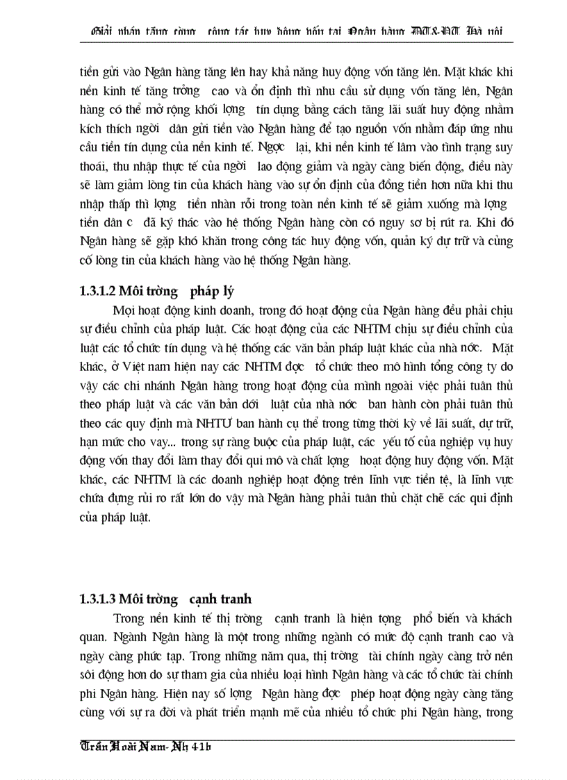 image for page Công tác huy động vốn của chi nhánh Ngân hàng Đầu tư và Phát triển thành phố Hà nội