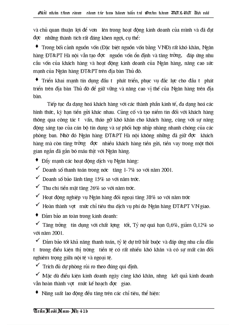 image for page Công tác huy động vốn của chi nhánh Ngân hàng Đầu tư và Phát triển thành phố Hà nội