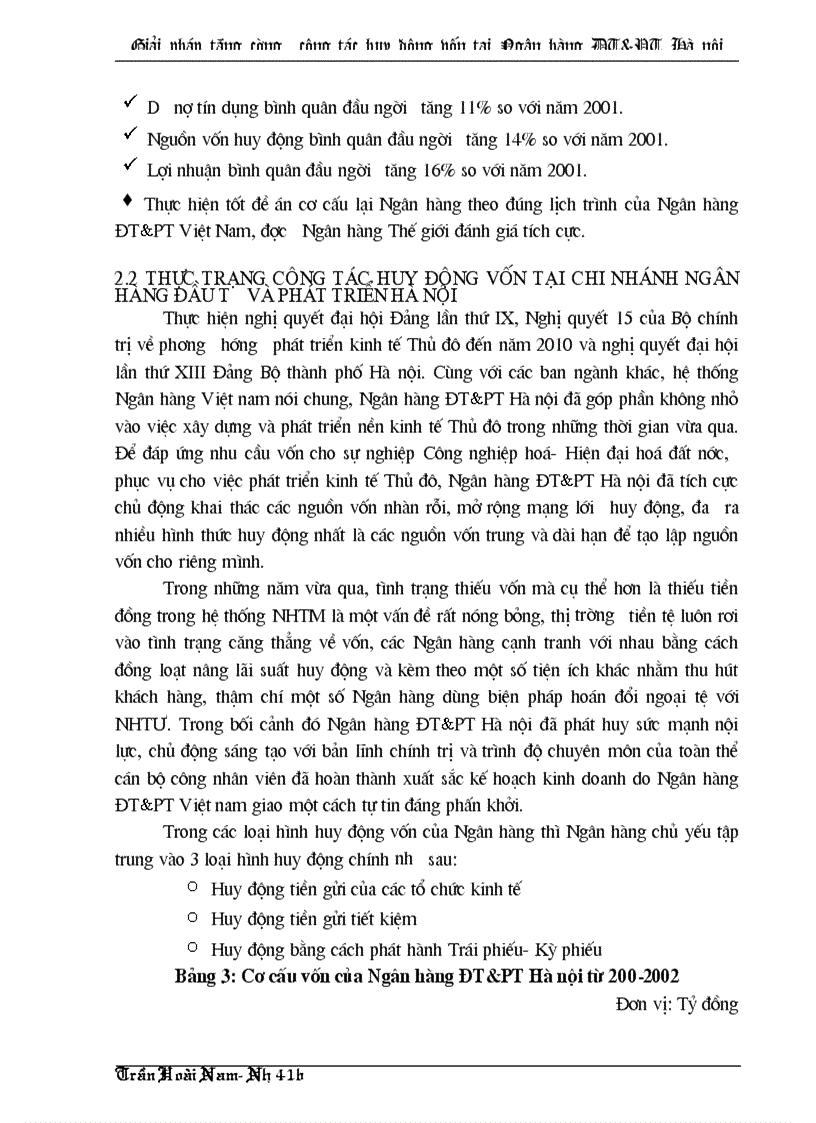 image for page Công tác huy động vốn của chi nhánh Ngân hàng Đầu tư và Phát triển thành phố Hà nội