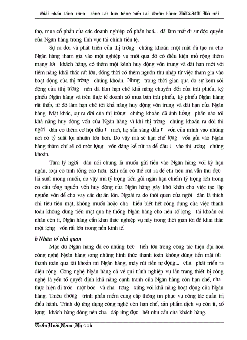 image for page Công tác huy động vốn của chi nhánh Ngân hàng Đầu tư và Phát triển thành phố Hà nội