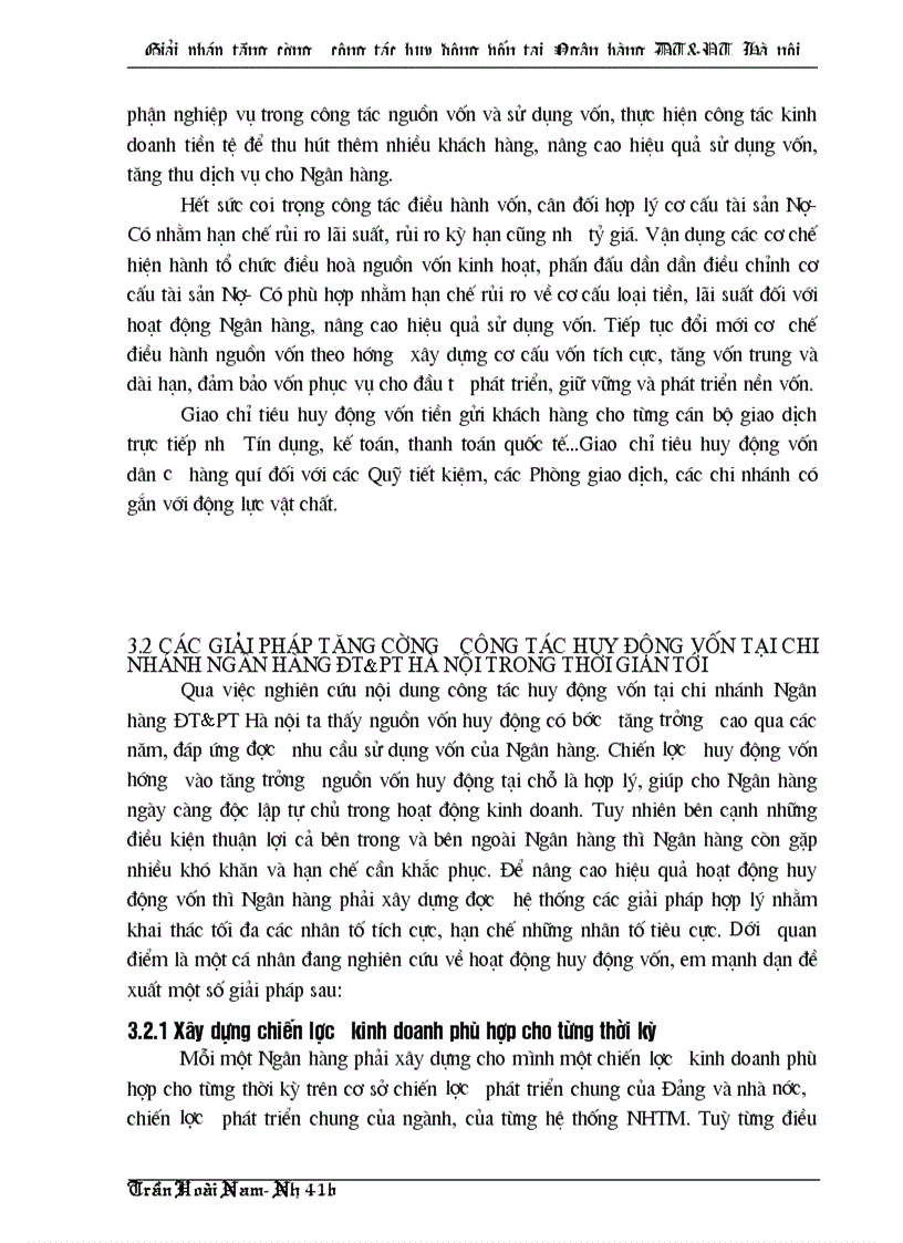 image for page Công tác huy động vốn của chi nhánh Ngân hàng Đầu tư và Phát triển thành phố Hà nội