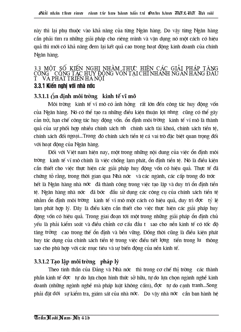 image for page Công tác huy động vốn của chi nhánh Ngân hàng Đầu tư và Phát triển thành phố Hà nội