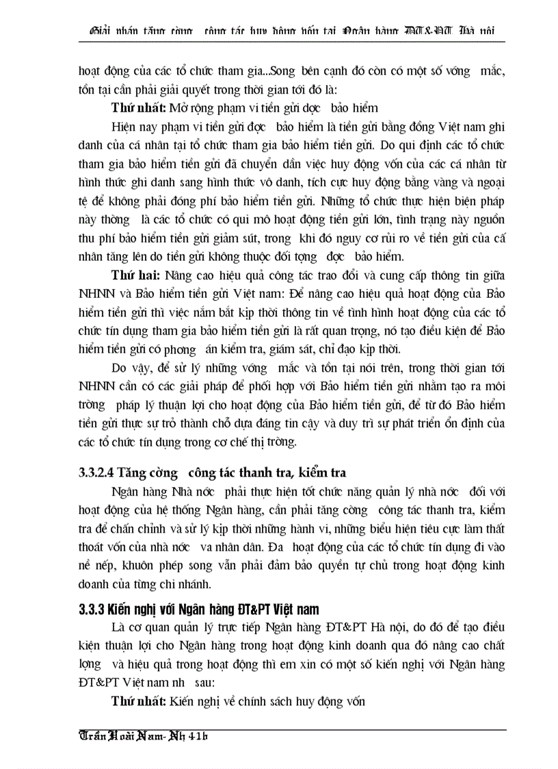 image for page Công tác huy động vốn của chi nhánh Ngân hàng Đầu tư và Phát triển thành phố Hà nội