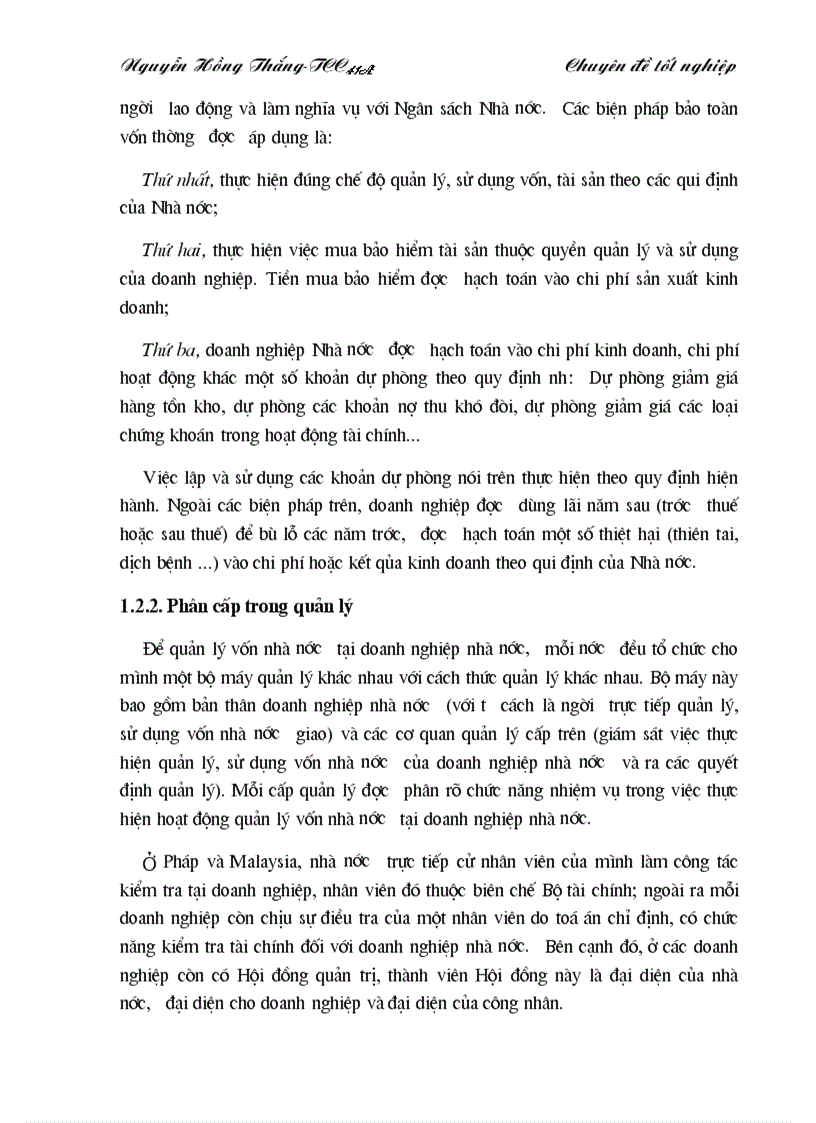 image for page Quản lý vốn nhà nước tại doanh nghiệp nhà nước Nghiên cứu vận dụng tại Nhà máy len Hà Đông