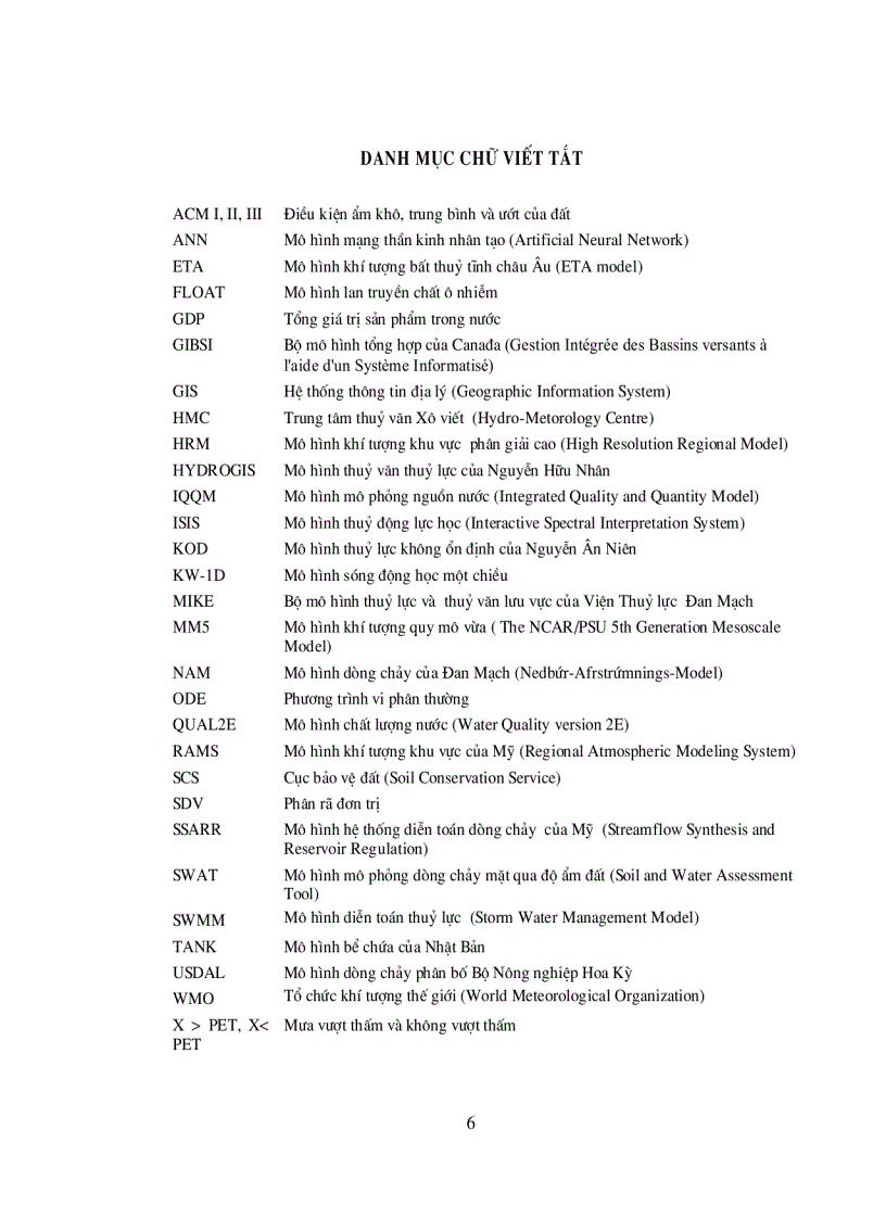 image for page Nghiên cứu mô phỏng quá trình mưa dòng chảy phuc vụ sử dụng hợp lý tài nguyên nước và đất trên các lưu vực sông thượng nguồn Miền Trung