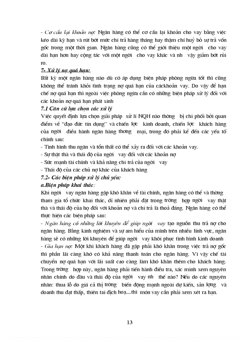 image for page Ngăn ngừa và xử lí nợ quá hạn tại Ngân hàng Nông Nghiệp và Phát Triển Nông Thôn Hà Nội