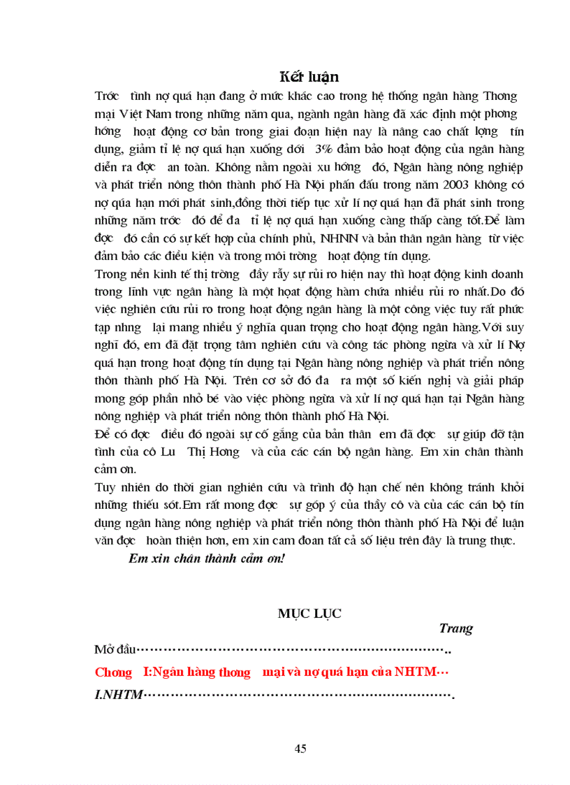 image for page Ngăn ngừa và xử lí nợ quá hạn tại Ngân hàng Nông Nghiệp và Phát Triển Nông Thôn Hà Nội