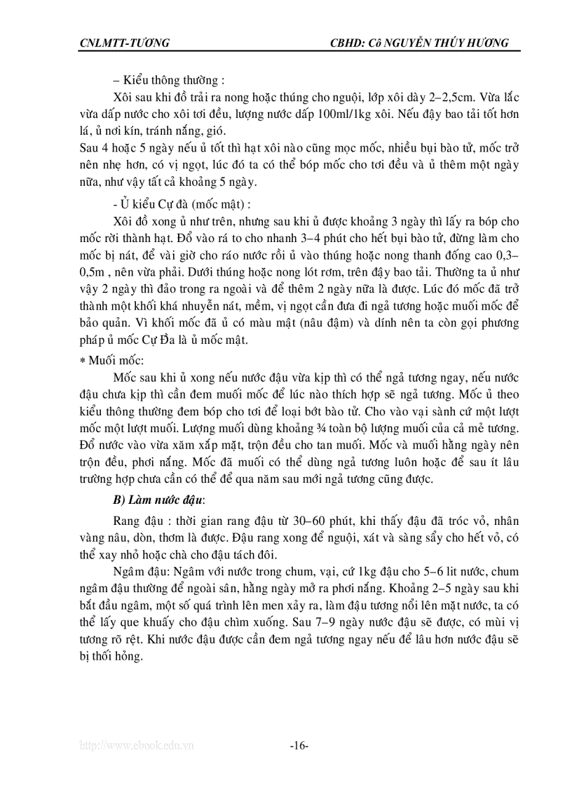 image for page Quy trình chế biến tương