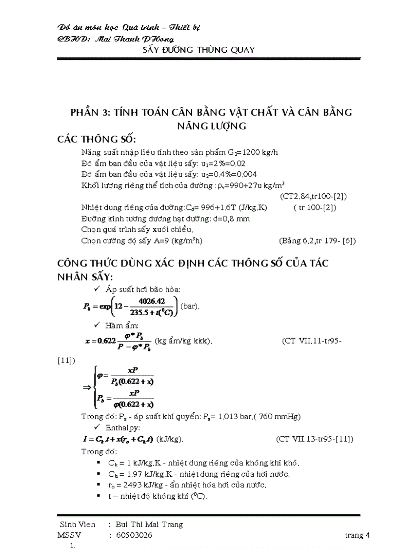 image for page Qui trình công nghệ và thiết bị sấy thùng quay dùng để sấy đường với năng xuất đầu ra là 1200kg h