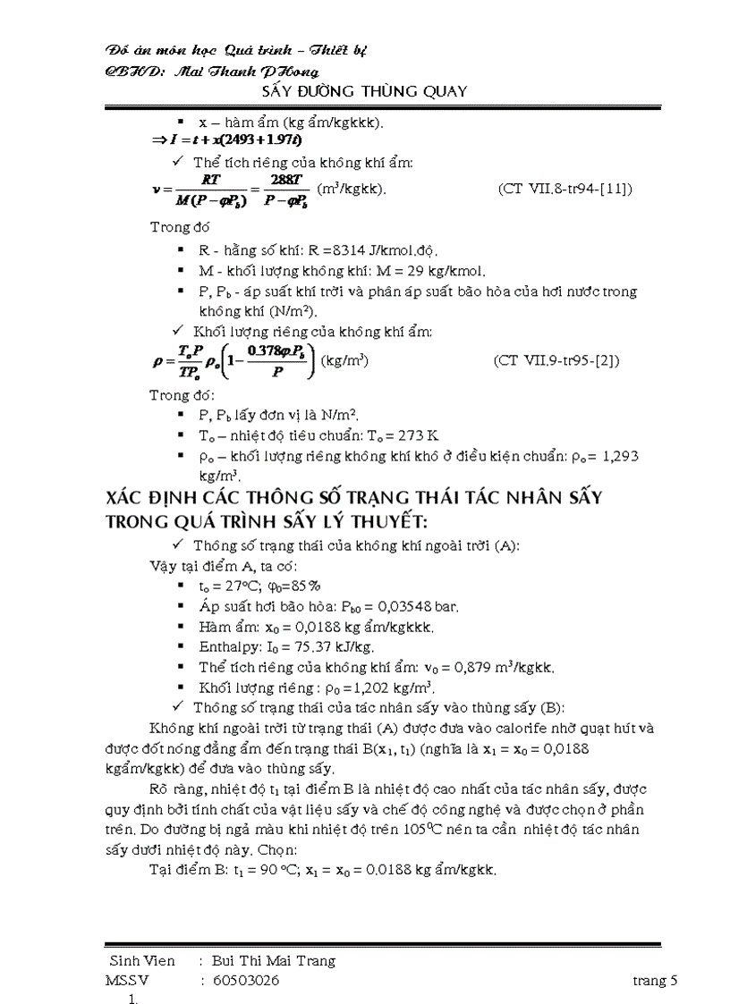 image for page Qui trình công nghệ và thiết bị sấy thùng quay dùng để sấy đường với năng xuất đầu ra là 1200kg h