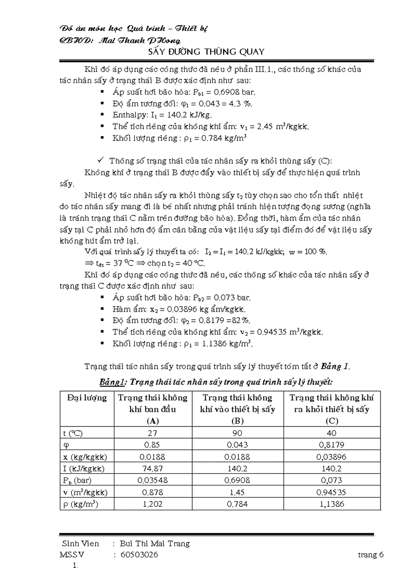 image for page Qui trình công nghệ và thiết bị sấy thùng quay dùng để sấy đường với năng xuất đầu ra là 1200kg h