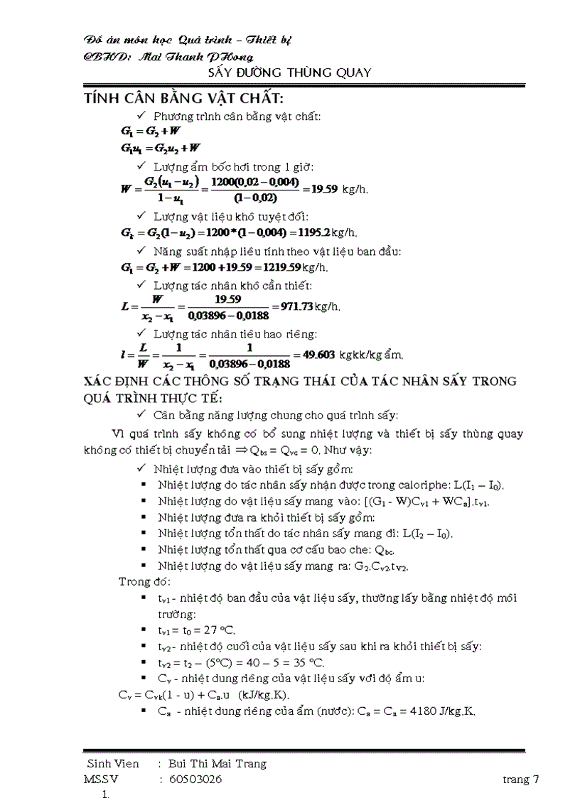 image for page Qui trình công nghệ và thiết bị sấy thùng quay dùng để sấy đường với năng xuất đầu ra là 1200kg h