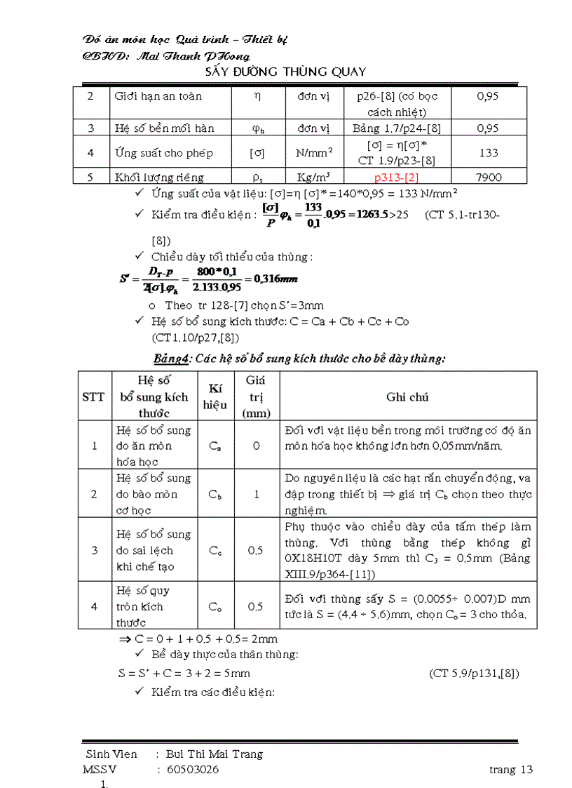 image for page Qui trình công nghệ và thiết bị sấy thùng quay dùng để sấy đường với năng xuất đầu ra là 1200kg h