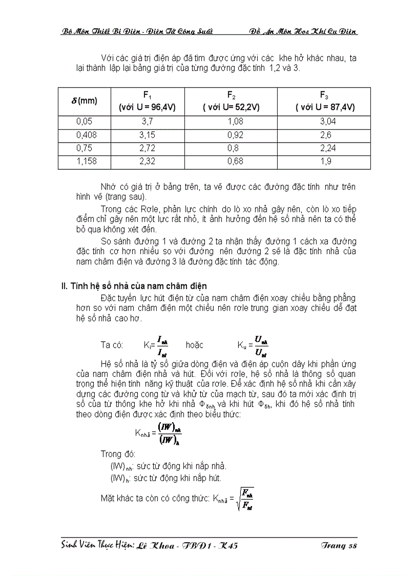 image for page Thiết kế Rơle trung gian kiểu kín xoay chiều