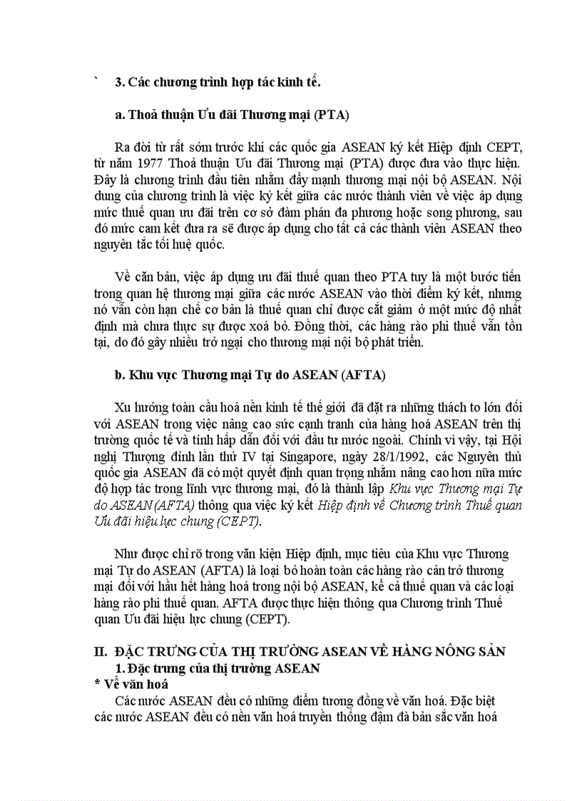 image for page Cơ hô i va tha ch thư c vê nông sa n cu a VN khi ra nhâ p Asean