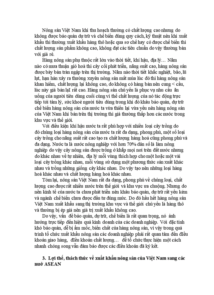 image for page Cơ hô i va tha ch thư c vê nông sa n cu a VN khi ra nhâ p Asean