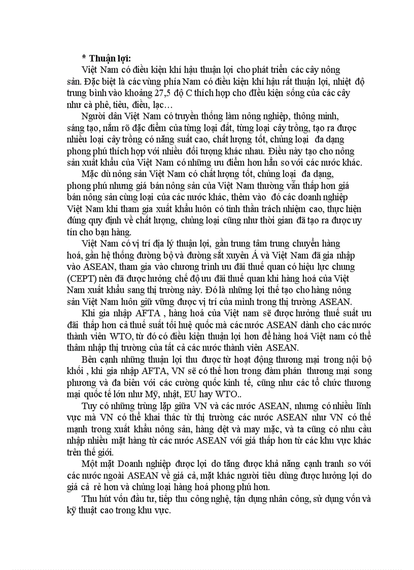 image for page Cơ hô i va tha ch thư c vê nông sa n cu a VN khi ra nhâ p Asean