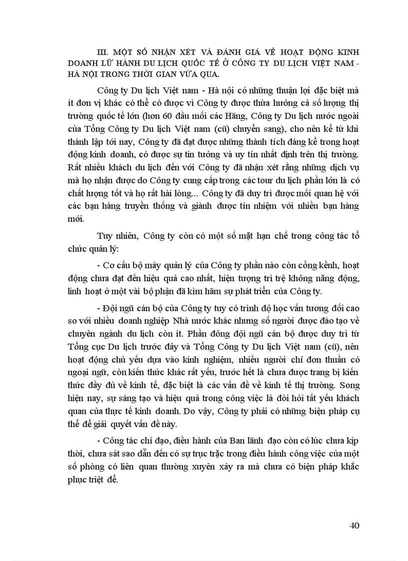 image for page Một số vấn đề về lữ hành du lịch và tình hình kinh doanh lữ hành quốc tế ở Công ty Du lịch Việt nam Hà nội