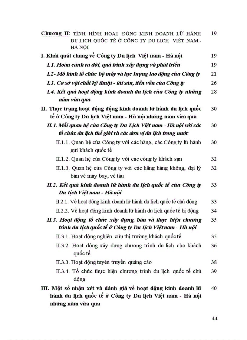 image for page Một số vấn đề về lữ hành du lịch và tình hình kinh doanh lữ hành quốc tế ở Công ty Du lịch Việt nam Hà nội