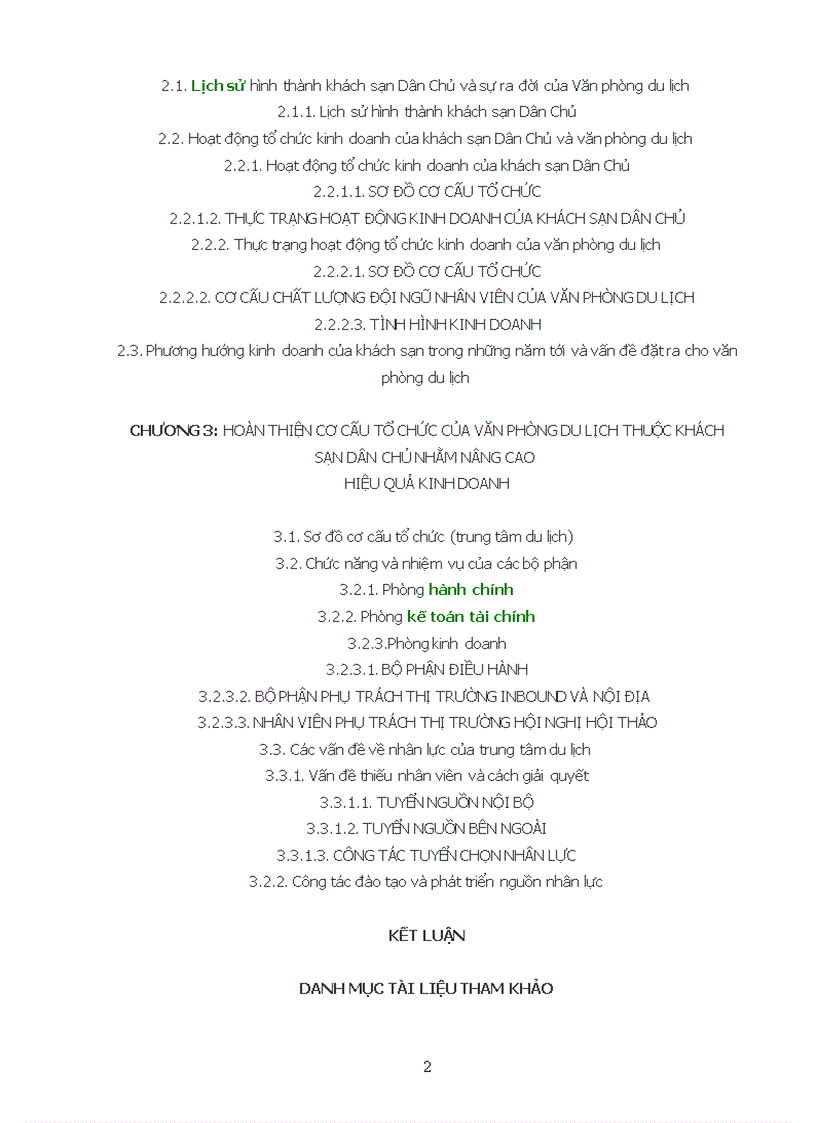 image for page Nâng cao hiêụ quả hoạt động kinh doanh của Văn phòng du lịch khách sạn Dân Chủ