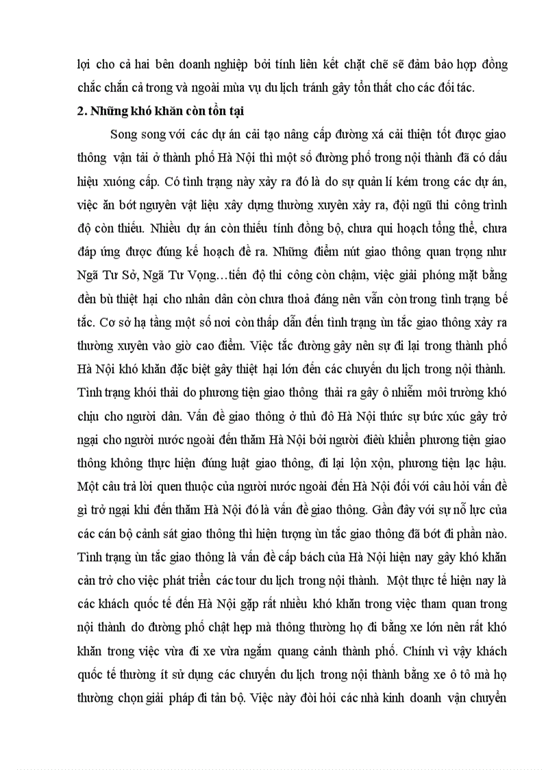 image for page Mối quan hệ giữa kinh doanh du lịch và kinh doanh dịch vụ vận tải ở Hà Nội