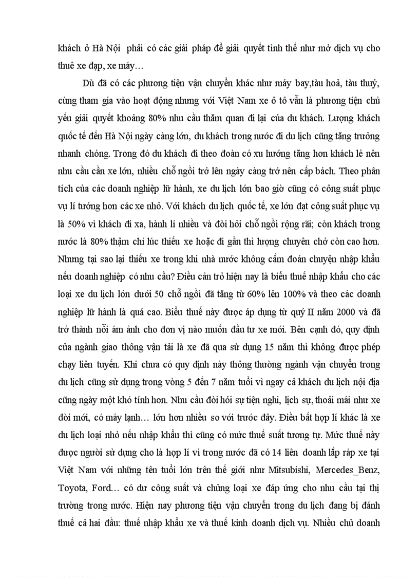 image for page Mối quan hệ giữa kinh doanh du lịch và kinh doanh dịch vụ vận tải ở Hà Nội