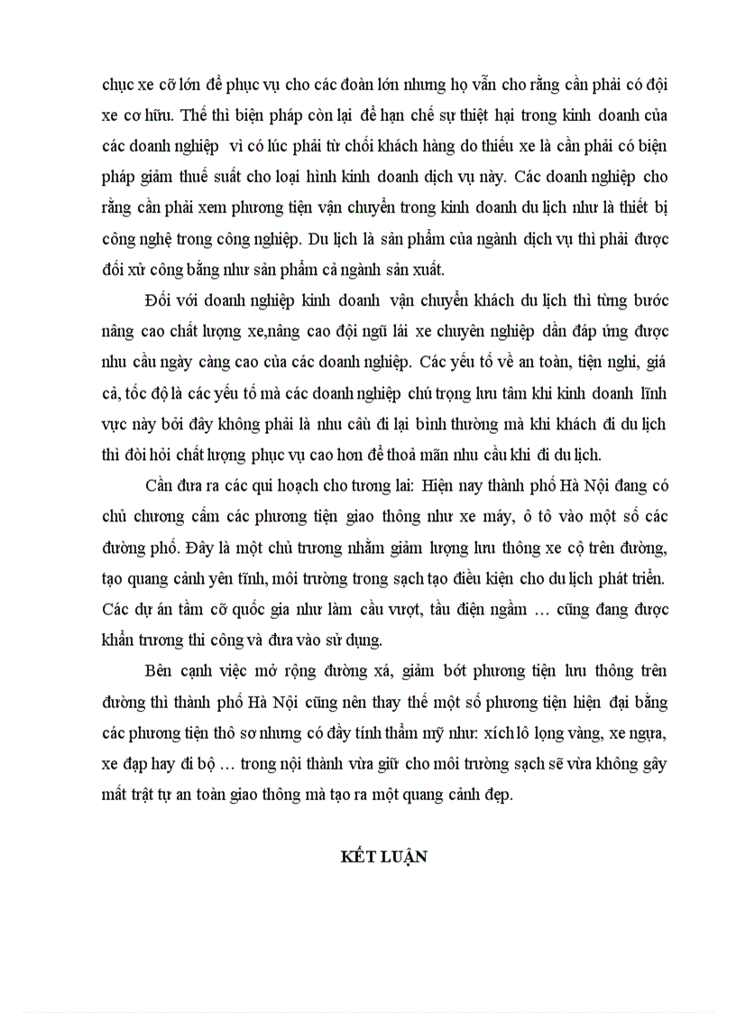 image for page Mối quan hệ giữa kinh doanh du lịch và kinh doanh dịch vụ vận tải ở Hà Nội