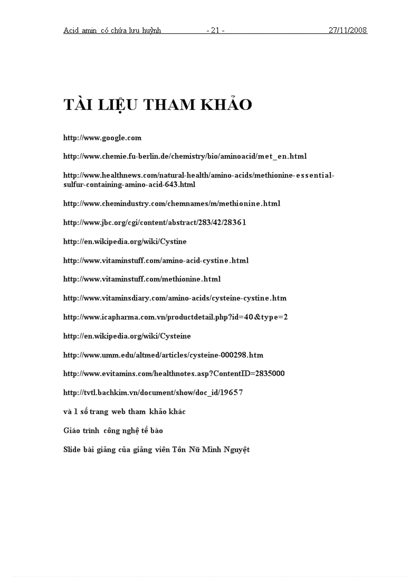 image for page Tìm hiểu về các acid amin có chứa lưu huỳnh