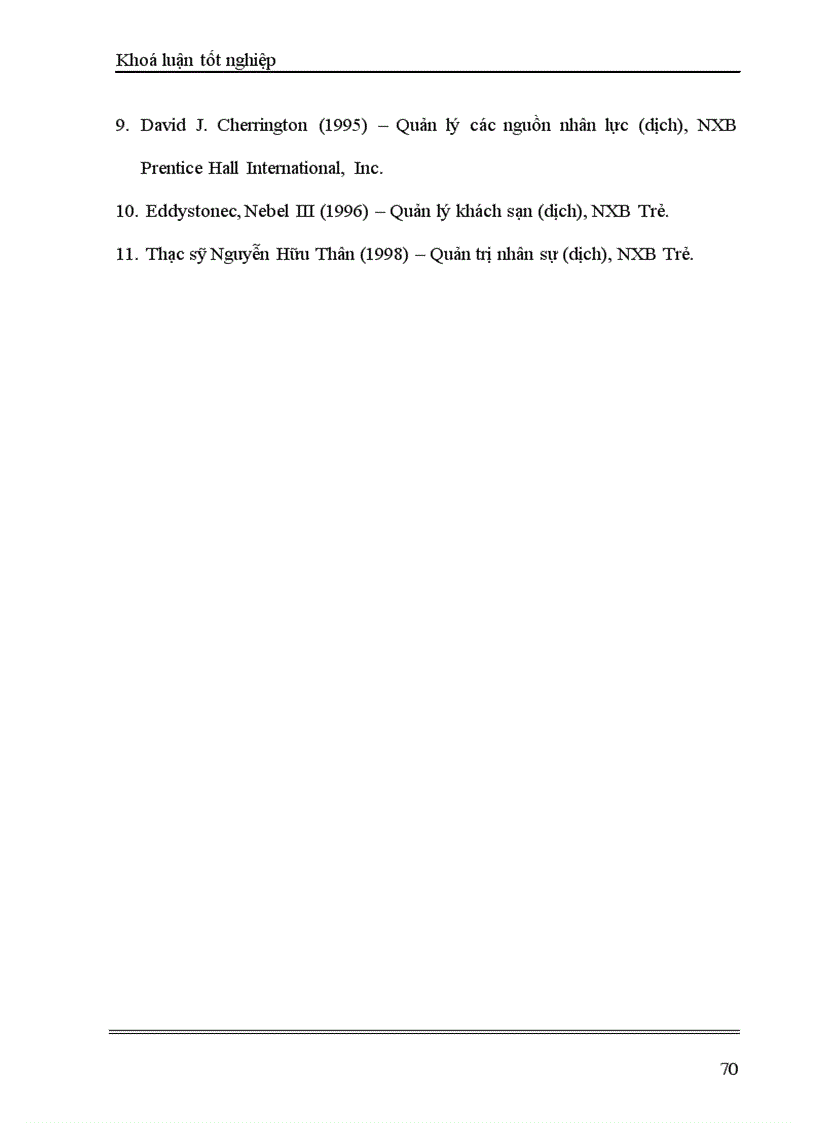 image for page Thực trạng và giải pháp góp phần hoàn thiện hoạt động quản trị nhân lực tại khách sạn Sông Nhuệ