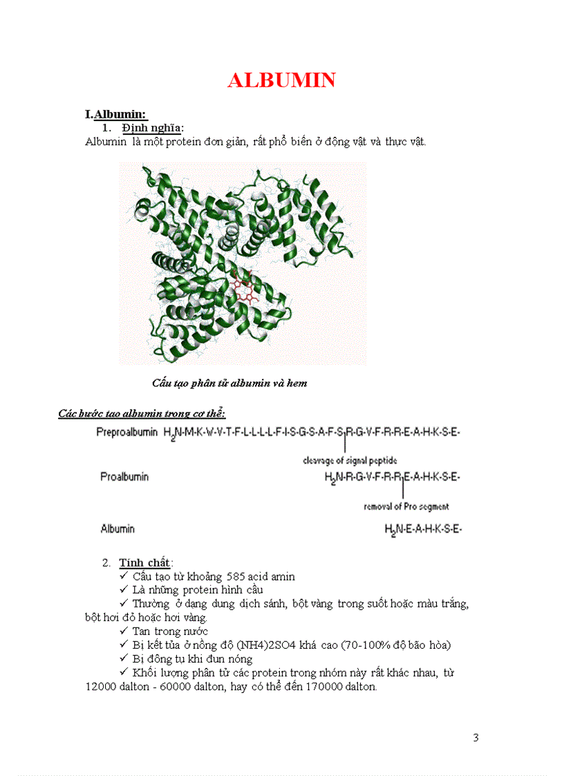 image for page Tìm hiểu về albumin tính chất và vai trò