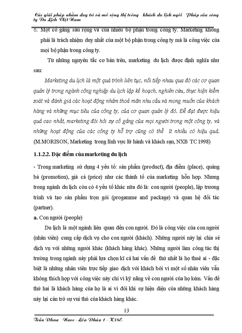 image for page Các giải pháp nhằm duy trì và mở rộng thị trường khách du lịch Pháp của công ty du lịch Việt Nam