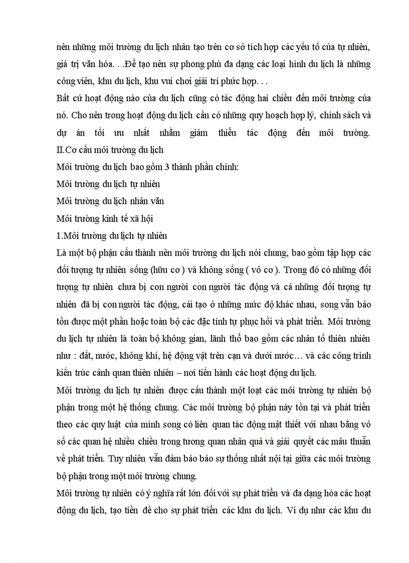 image for page Mối quan hệ tác động qua lại giữa môi trường du lịch và hoạt động du lịch