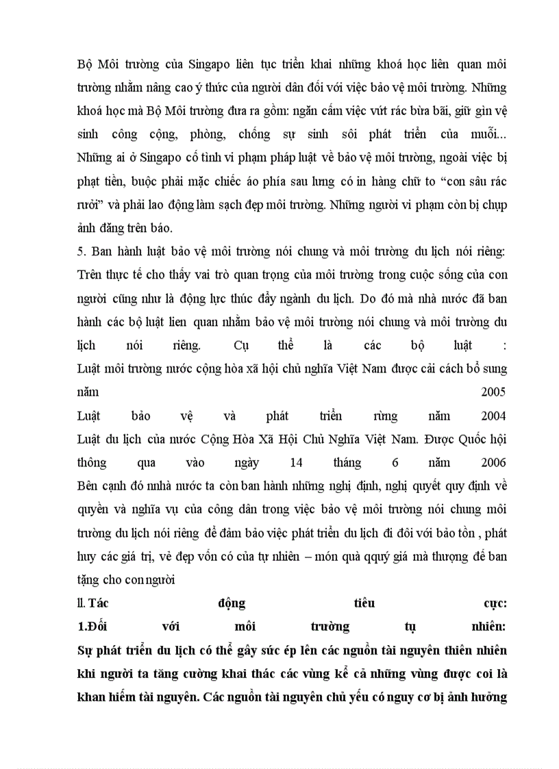 image for page Mối quan hệ tác động qua lại giữa môi trường du lịch và hoạt động du lịch