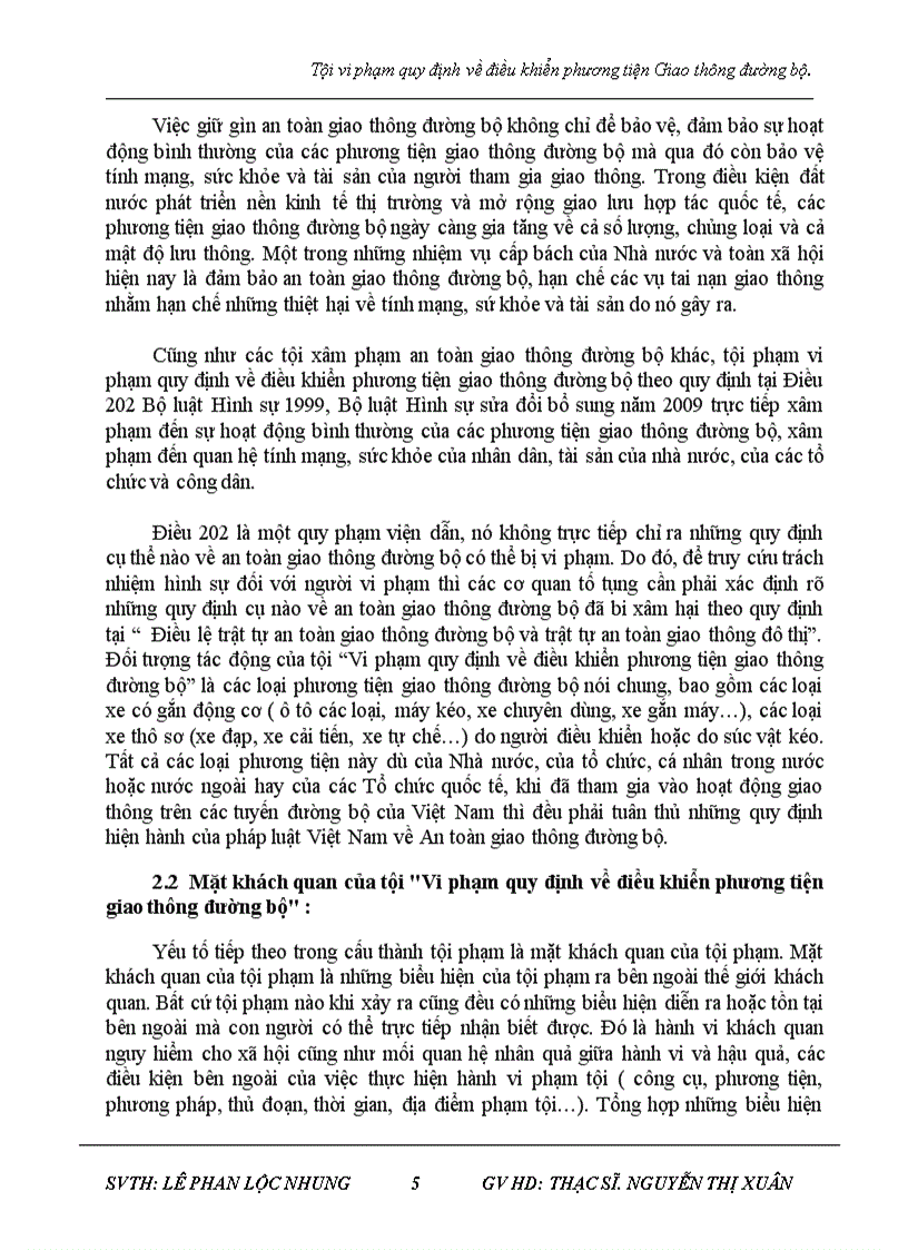 image for page Tội vi phạm quy định về điều khiển phương tiện Giao thông đường bộ và thực tiễn tại huyện Lệ Thủy tỉnh Quảng Bình