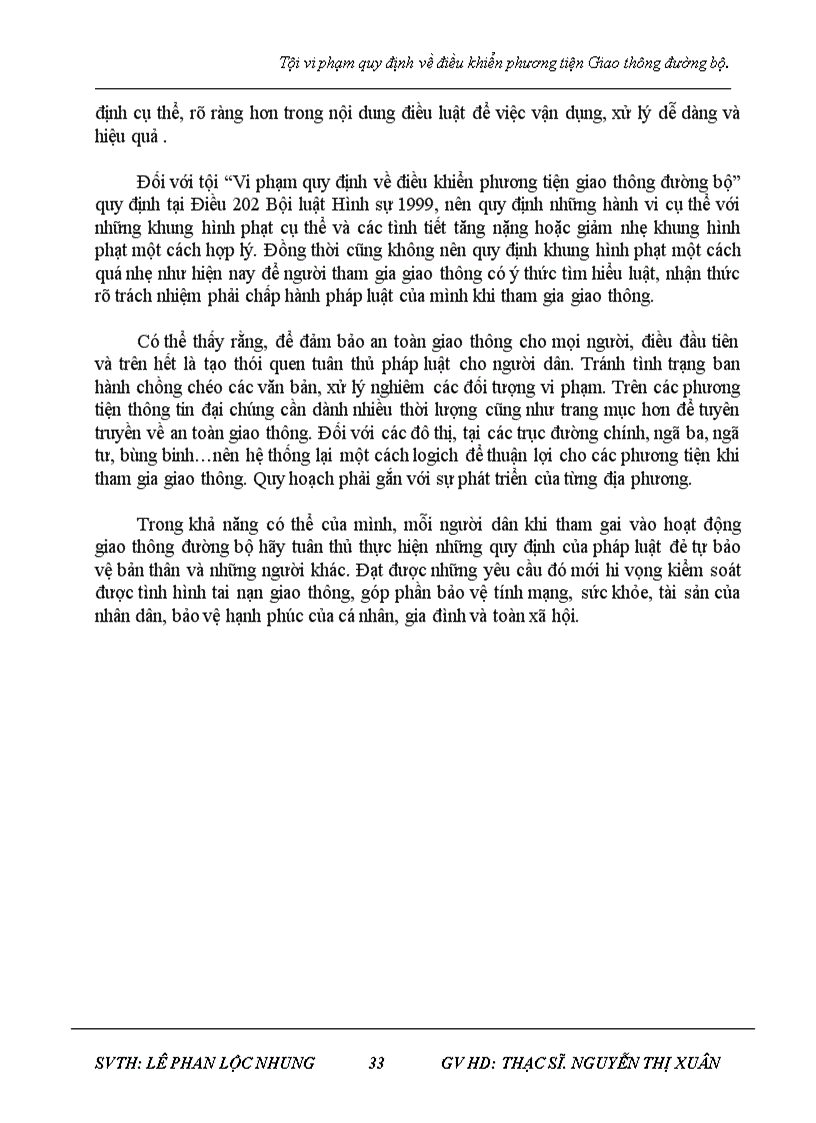 image for page Tội vi phạm quy định về điều khiển phương tiện Giao thông đường bộ và thực tiễn tại huyện Lệ Thủy tỉnh Quảng Bình